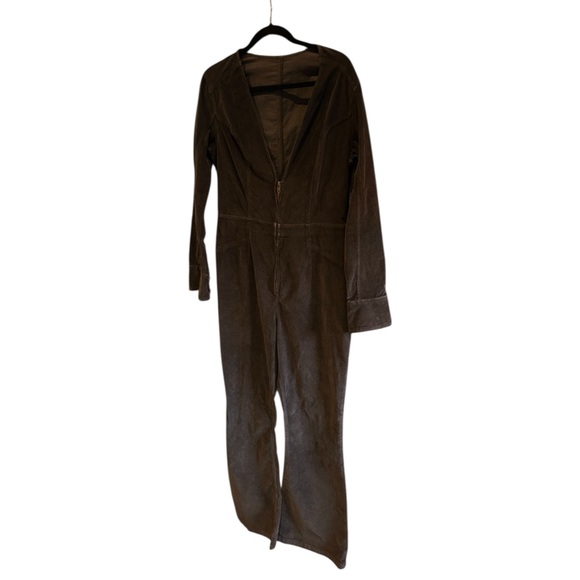 FREE PEOPLE WE THE FREE Jovi Corduroy‎ Jumpsuit Brown L - Picture 6 of 16